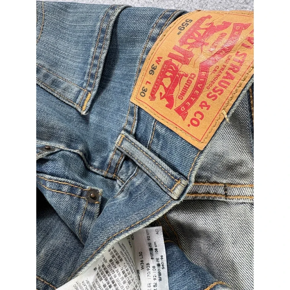 Levis 559 Jeans Mens 36x30 Blue Relaxed Straight Western Y2K Workwear Heritage